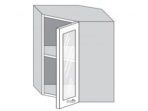 1.60.3у Шкаф настенный (h=720) угловой на 600мм со стекл. дверцей в Чердыни - cherdyn.magazin-mebel74.ru | фото