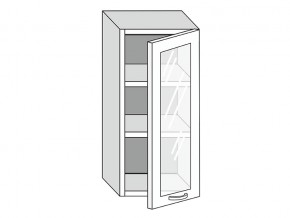 19.40.3 Шкаф настенный (h=913) на 400мм с 1-ой стекл. дверцей в Чердыни - cherdyn.magazin-mebel74.ru | фото