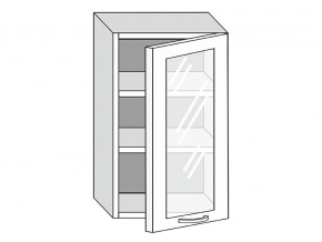 19.50.3 Шкаф настенный (h=913) на 500мм с 1-ой стекл. дверцей в Чердыни - cherdyn.magazin-mebel74.ru | фото