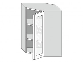 19.60.3у Шкаф настенный (h=913) угловой на 600мм со стекл. дверцей в Чердыни - cherdyn.magazin-mebel74.ru | фото