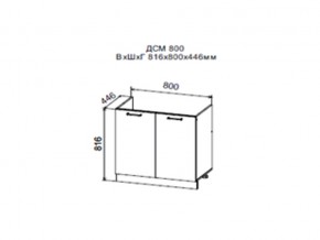 Шкаф нижний ДСМ800 под мойку в Чердыни - cherdyn.magazin-mebel74.ru | фото